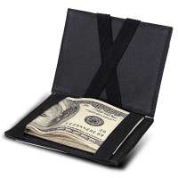 Amazon Hot Selling Leather Wallet Men's Wallet Card Holder US Dollar Clip Creative Magic Card Holder