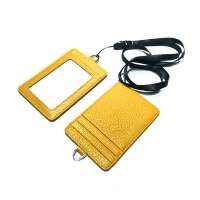 Hot sale new design high quality leather student ID card holder and genuine leather business card holder