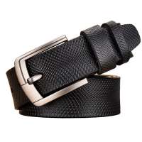 New style leather men's belt mesh pin buckle men's casual belt genuine leather belt for men