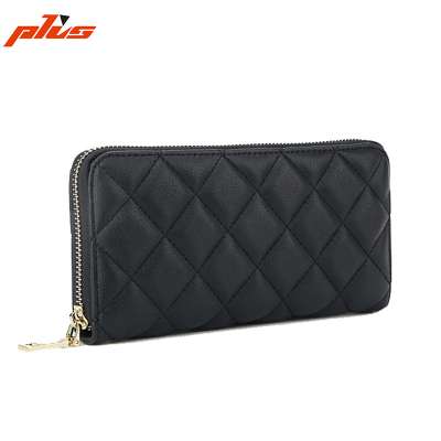 Quilted Fashion Trends Elegant Leather Ladies Purse Wallet Multicolor