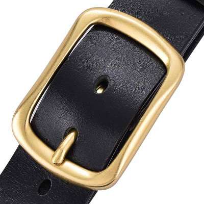 Online shop selling hot style genuine leather men's pure copper pin buckle belt casual leather belt mens belts genuine leather